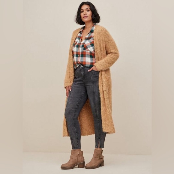 Torrid - Popcorn Duster Open Front Sweater - Picture 2 of 9